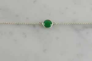 Bracelet Argent & Calcédoine | Canaries Gemmes... & Vous : Bijoux Haute Fantaisie Créations Originales & Artisanales DIY | Plaqué Or Argent Pierres Fines | Bijoux Personnalisés Femme, Ado, Enfant | Bijoux Religieux. Toulouse France | Vente en Ligne.