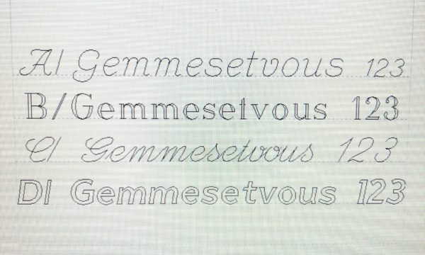 Typographie gravure Gemmes & Vous - Bijoux Gravés et Personnalisés