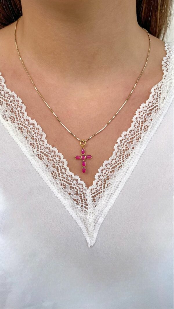 Collier religieux croix et gemmes | Resucito Gemmes… & Vous : Bijoux Haute Fantaisie Créations Originales & Artisanales DIY | Plaqué Or Argent Pierres Fines | Bijoux Personnalisés Femme, Ado, Enfant | Bijoux Religieux | Bijoux Gravés | Bijoux chrétiens modernes | Toulouse France | Vente en Ligne.