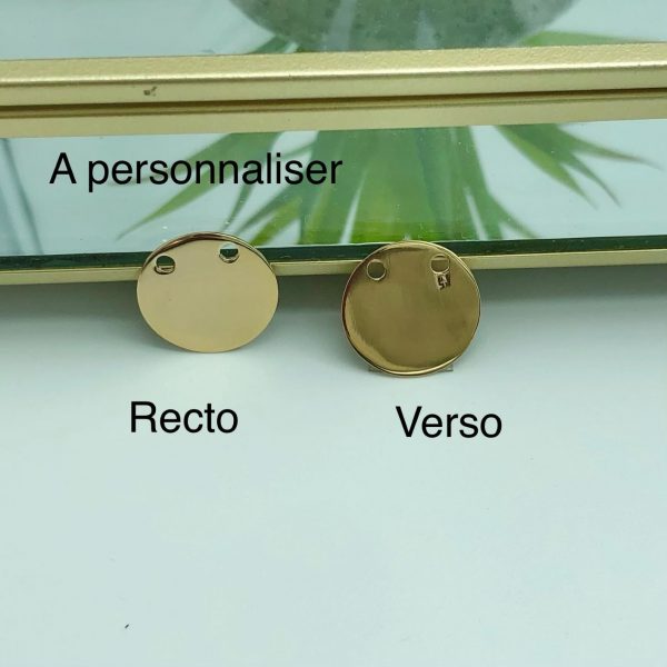 Collier Gravé et Personnalisé Médaille ronde 2 trous | Wallis – Image 2