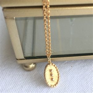 Collier médaille Plaqué Or | Trois îlets