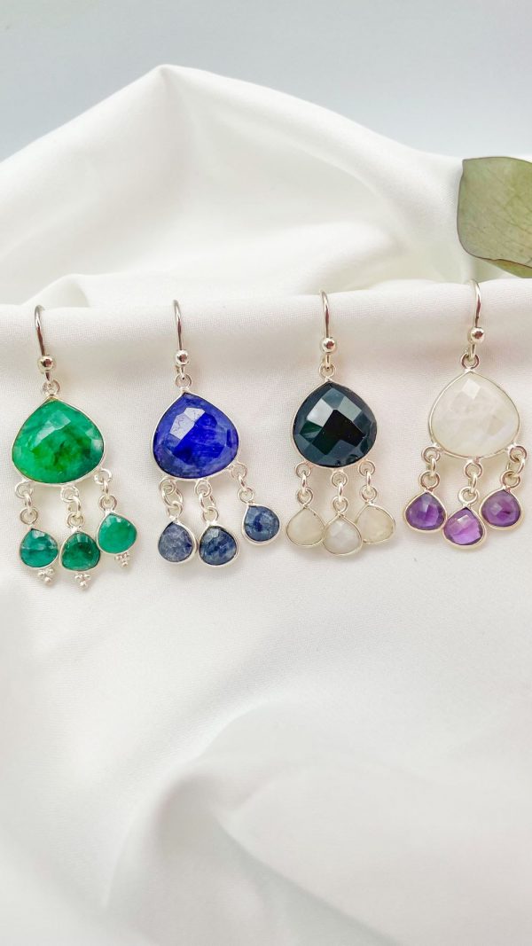 Boucle d'oreille en pierres naturelles | Bahamas – Image 2