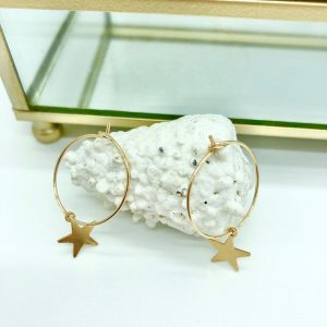 Boucles d'Oreilles Etoile et Plaqué Or | Vadhoo