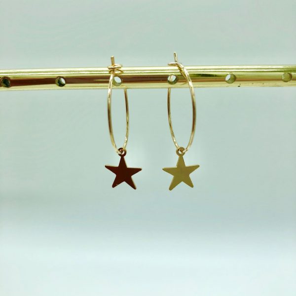 Boucles d'Oreilles Etoile et Plaqué Or | Vadhoo – Image 2