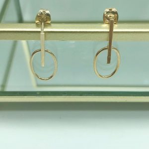 Boucles d’Oreilles graphiques en Plaqué Or  | Antilles