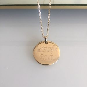Collier Gravé & Personnalisé Plaqué Or | Mademoiselle Boudu