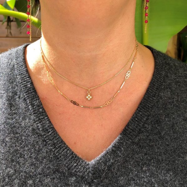 Collier Trèfle en strass & Plaqué Or | Galli – Image 3