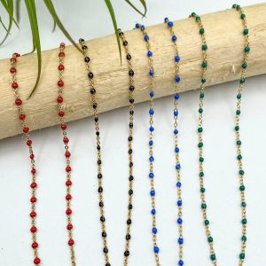 Collier Plaqué Or & Email | Mirihi