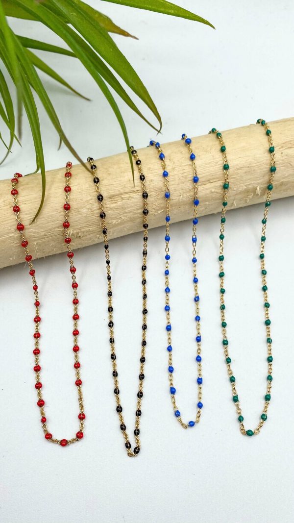 Collier chaîne perlée colorée | Mirihi – Image 2
