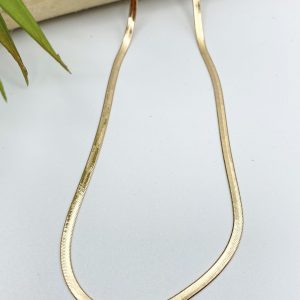 Collier maille serpent plate fine en plaqué or | Raiatea