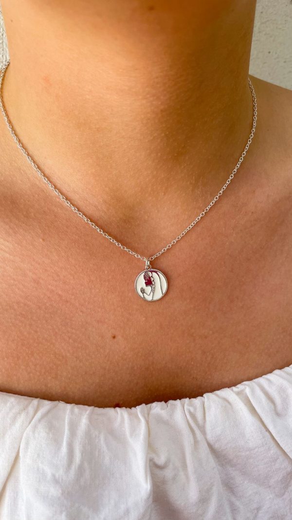 Collier de première communion | Médaille de la Vierge Marie au voile – Image 6
