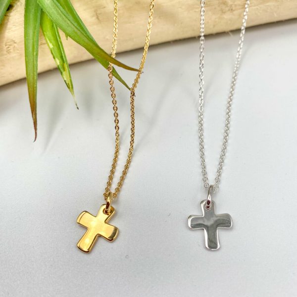 Collier communion fille ou garçon croix en argent ou plaqué or | Saint Jean – Image 5