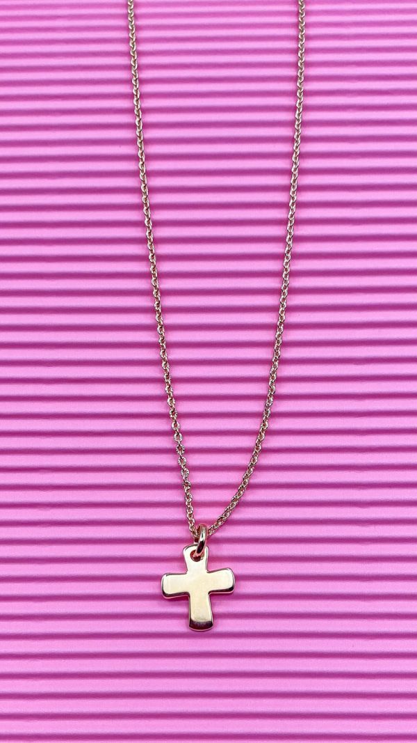 Collier communion fille ou garçon croix en argent ou plaqué or | Saint Jean – Image 6