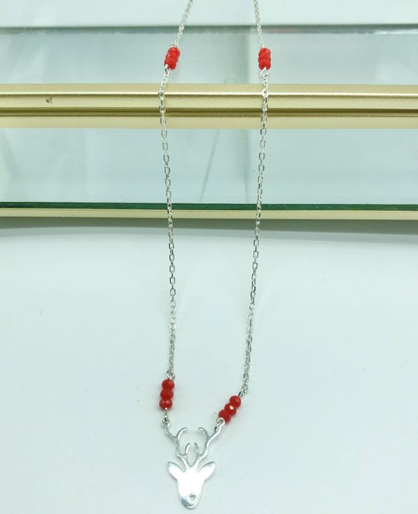 Collier Argent & Perle de Verre | Saint- Hubert – Image 3