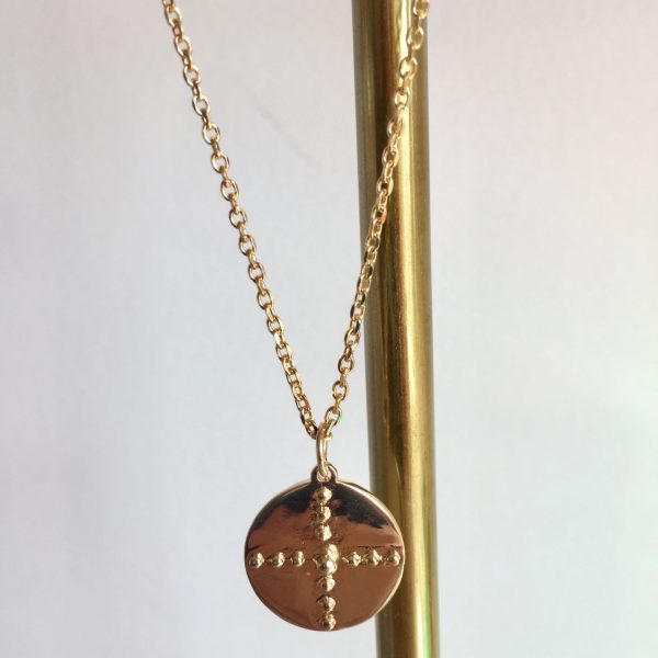 Collier médaille  Croix Plaqué Or | San Lorenzo – Image 4