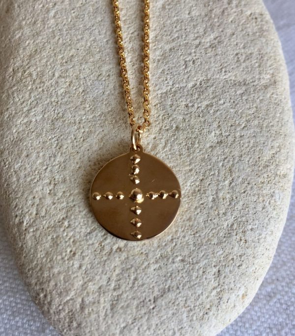 Collier médaille  Croix Plaqué Or | San Lorenzo – Image 3