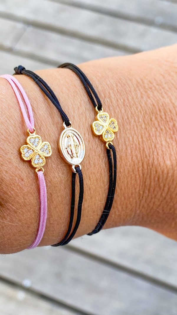 Bracelet Fleur de Cœur Brillant en strass et plaqué or | Isla Corazón – Image 6