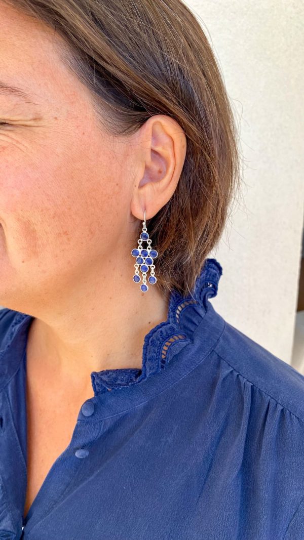 Boucle d'oreille pendante en pierre naturelle | Noirmoutier – Image 6