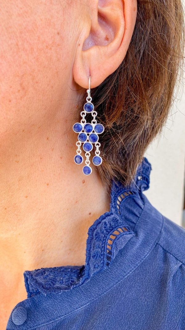 Boucle d'oreille pendante en pierre naturelle | Noirmoutier – Image 2