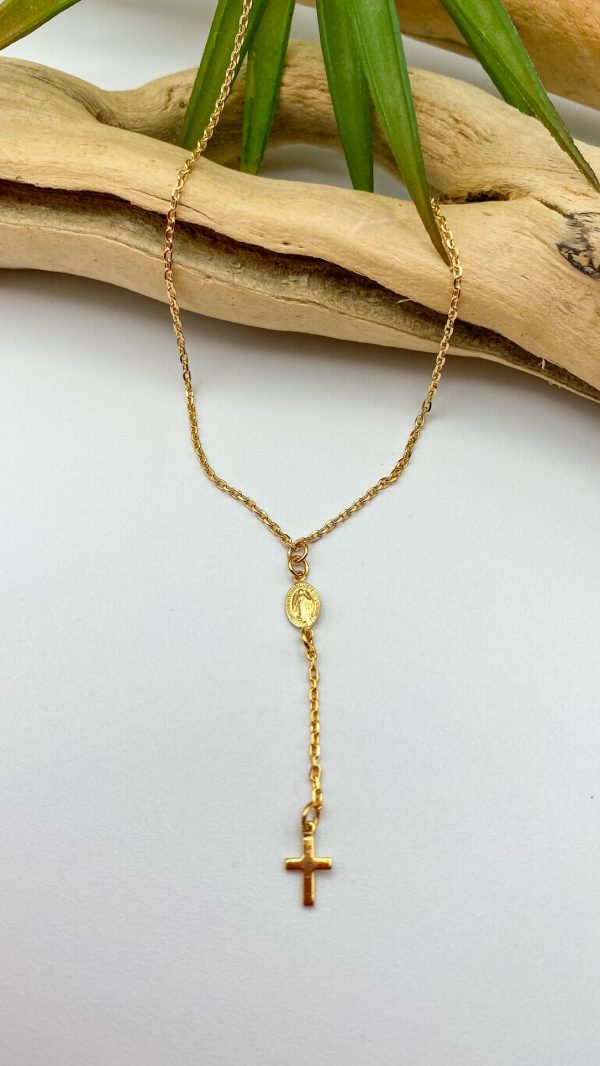 Collier chapelet - collier rosaire en plaqué Or | Notre dame du Rosaire – Image 3