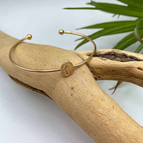 Bracelet Demi-Jonc Plaqué Or | Médaille miraculeuse – Image 10