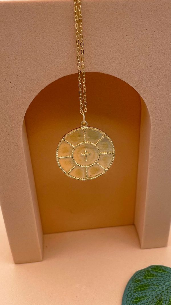 Collier médaille croix Plaqué Or mat |  Sylvanès