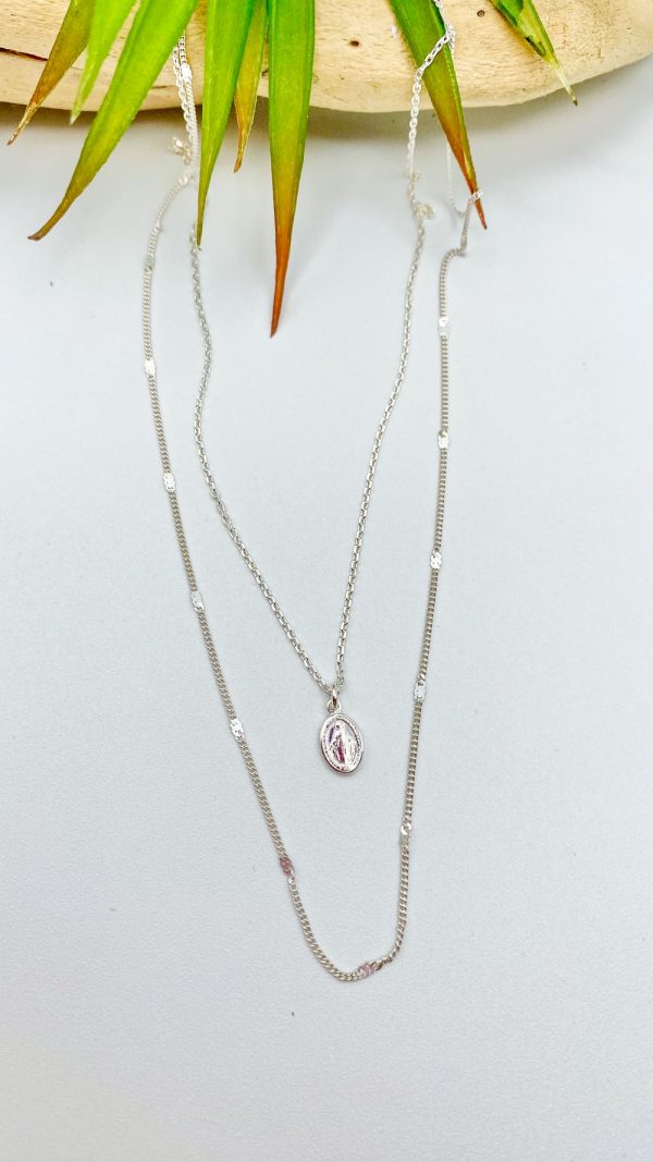 Collier double rang et médaille miraculeuse en Argent | Virgo Maria – Image 5