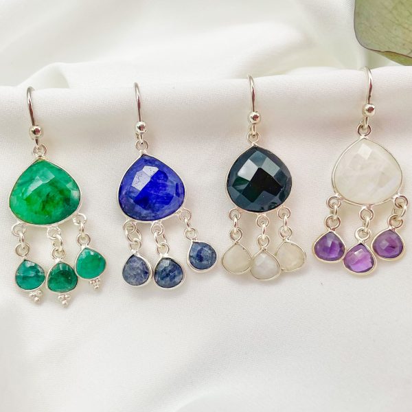Boucle d'oreille en pierres naturelles | Bahamas