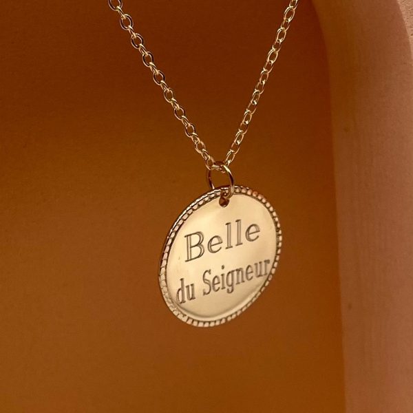 Collier médaille personnalisée | Belle du Seigneur 