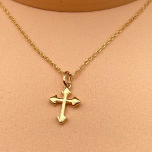 Collier croix plaqué or | Bethléem