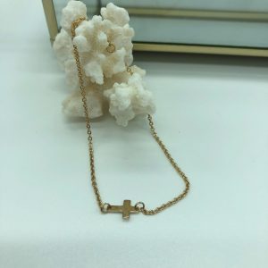 Bracelet Plaqué Or et Croix | Notre Père