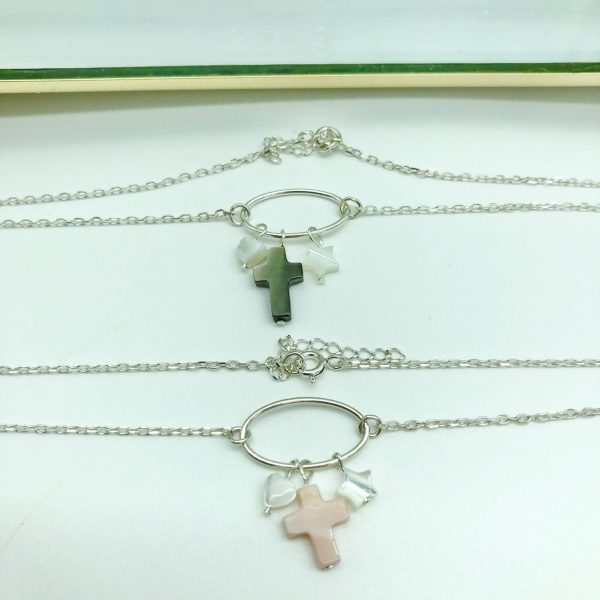 Collier religieux et breloques cathos en nacre et Argent | Sainte Famille – Image 3