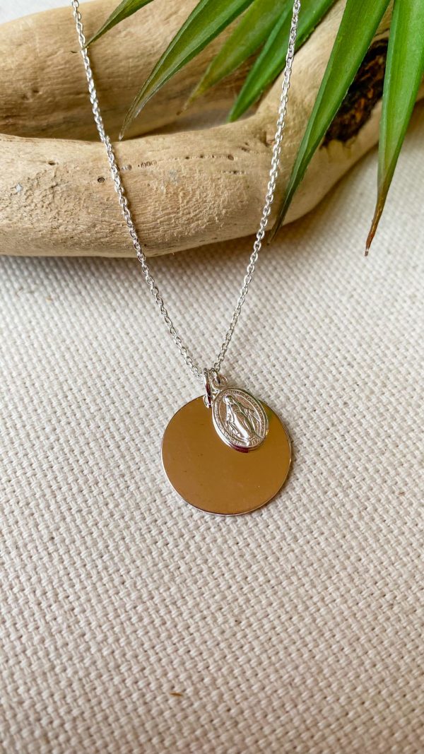 Collier médaille miraculeuse à personnaliser en argent | Vierge Marie – Image 3