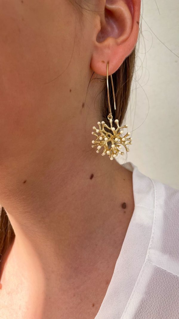 Boucles d'oreilles Grand crochet et bouquet de fleur | Medes – Image 2