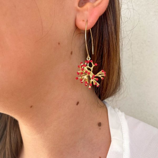 Boucles d'oreilles Grand crochet et bouquet de fleur | Medes – Image 4