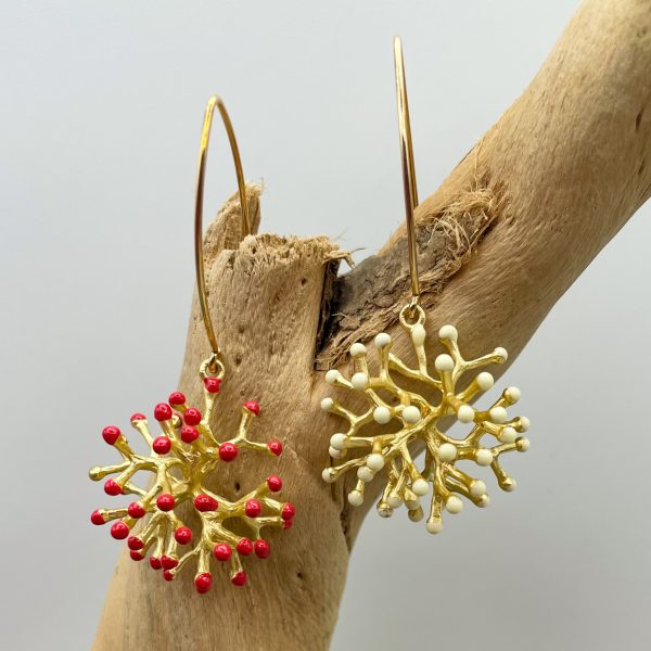 Boucles d'oreilles Grand crochet et bouquet de fleur | Medes