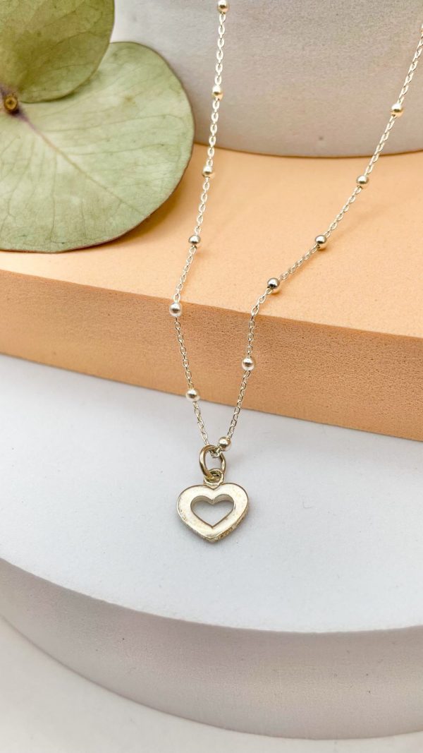 Collier Coeur évidé en Argent | Gavdos