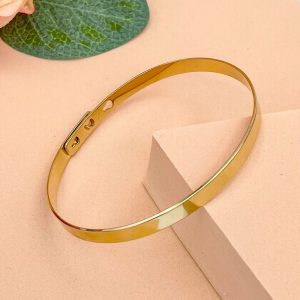 Bracelet jonc à graver et personnaliser en Plaqué Or | Madères