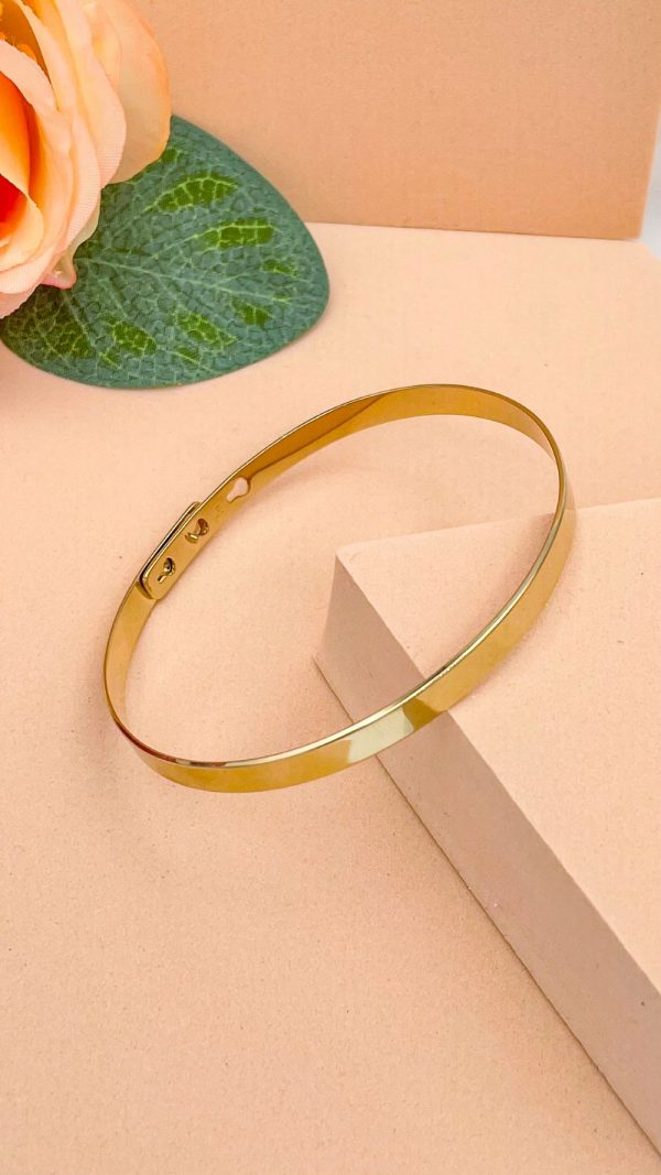 Bracelet jonc à graver et personnaliser en Plaqué Or | Madères
