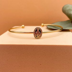 Bracelet Demi-Jonc Plaqué Or | Médaille miraculeuse