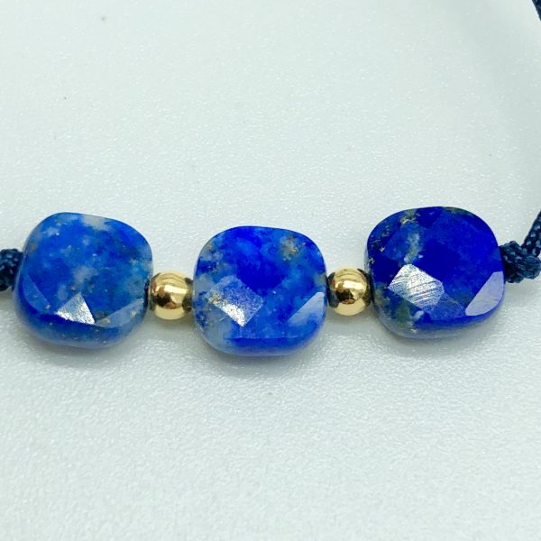 Bracelet Lapis- lazuli et Plaqué Or sur fil | Mendès – Image 3