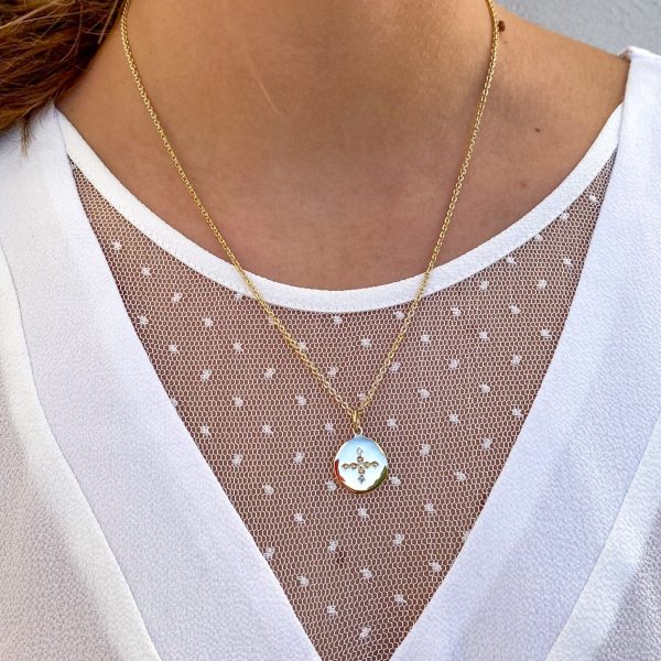 Collier croix en strass en Plaqué Or | Louange à toi – Image 3
