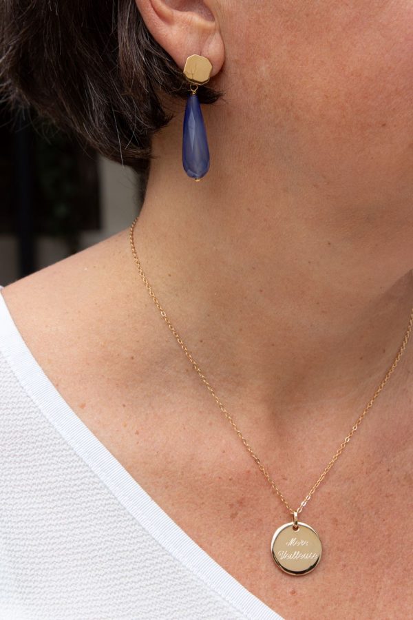 Collier fin Mère Veilleuse en plaqué or – bijou discret pour femme de cœur