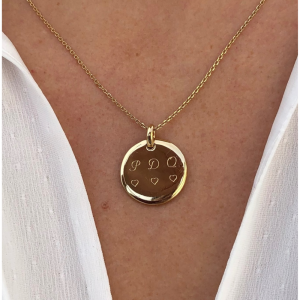 Collier Gravé et Personnalisé Plaqué Or pour les Mères | Mes amours