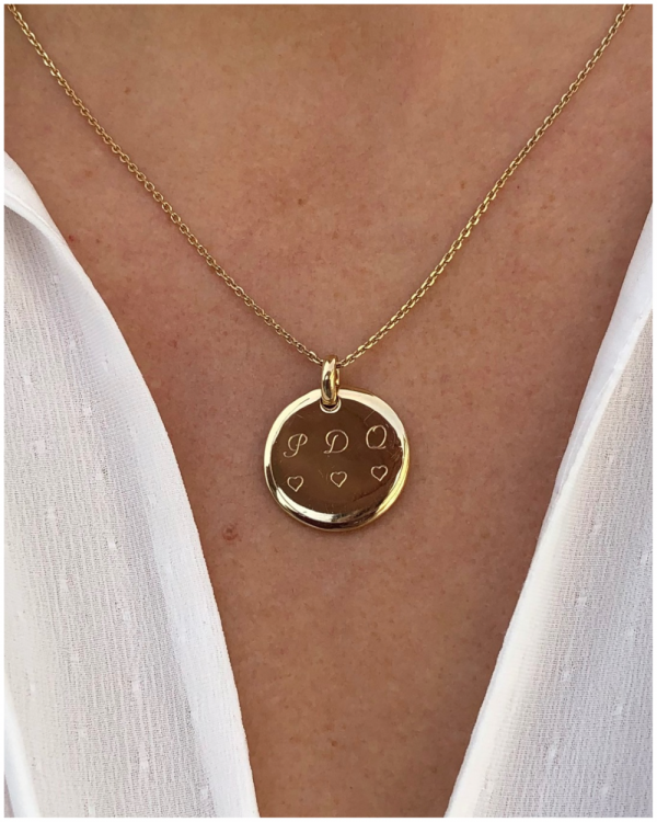 Collier Gravé et Personnalisé Plaqué Or pour les Mères | Mes amours