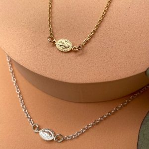 Collier médaille miraculeuse sur chaîne | Miraculeuse