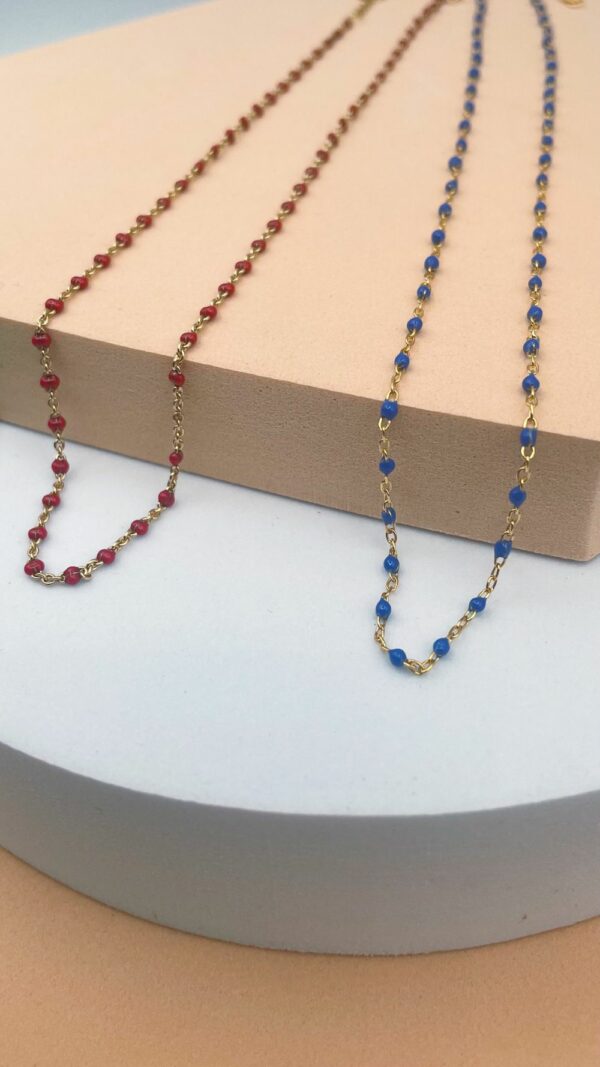 Collier chaîne perlée colorée | Mirihi