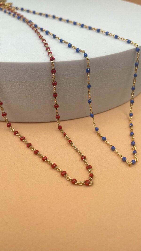 Collier chaîne perlée colorée | Mirihi