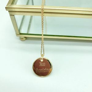 Collier Gravé & Personnalisé Plaqué Or | Miss Chocolatine