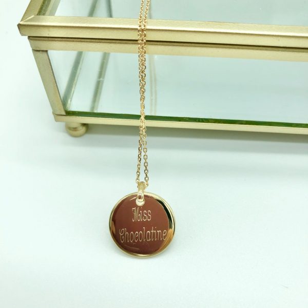 Collier Gravé & Personnalisé Plaqué Or | Miss Chocolatine